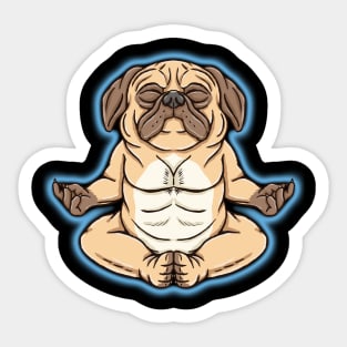 Yoga Pug Sticker